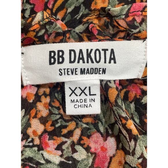 BB Dakota by Steve Madden Dress XXL Ditsy Floral Chiffon Ruffles Office Church - Picture 6 of 8